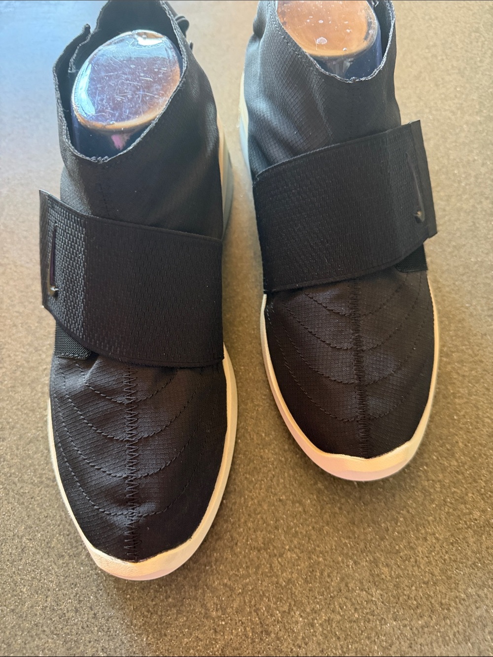 Nike Air Fear of God Mocassin Black sleek laceless upper textile M 7 W 8.5
